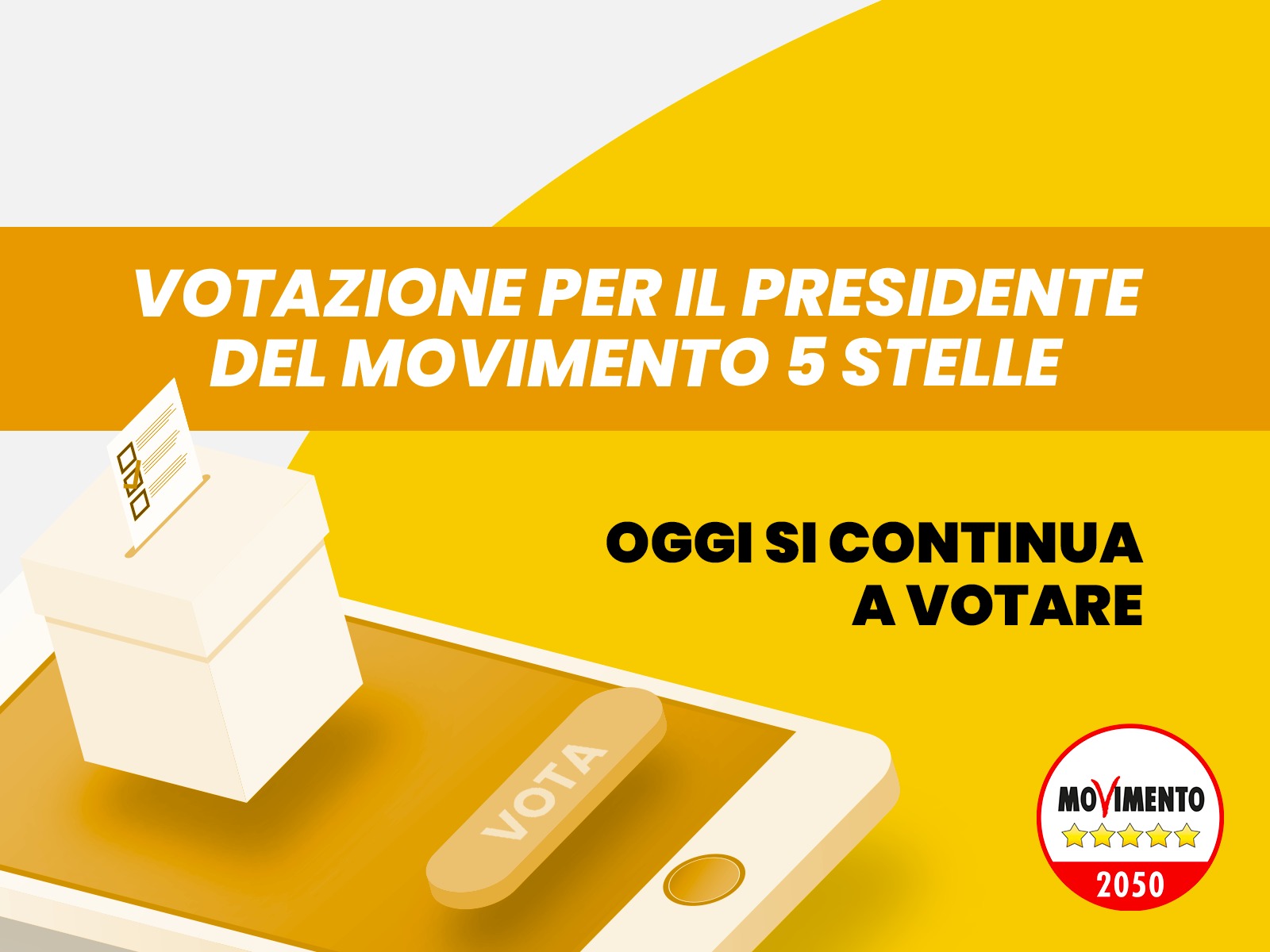 Votazione Per Il Presidente Del Movimento 5 Stelle Oggi Si Continua A Votare Movimento 5 Stelle