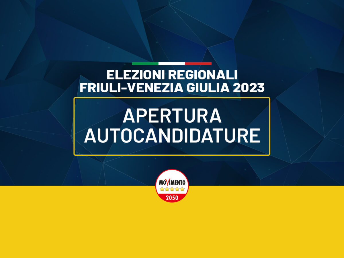 Elezioni regionali FriuliVenezia Giulia apertura autocandidature