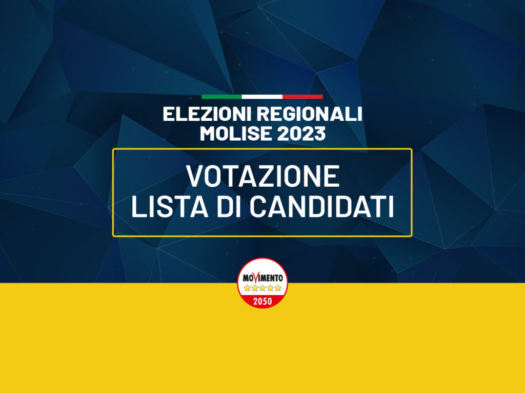 Elezioni regionali Molise 2023: votazione lista di candidati