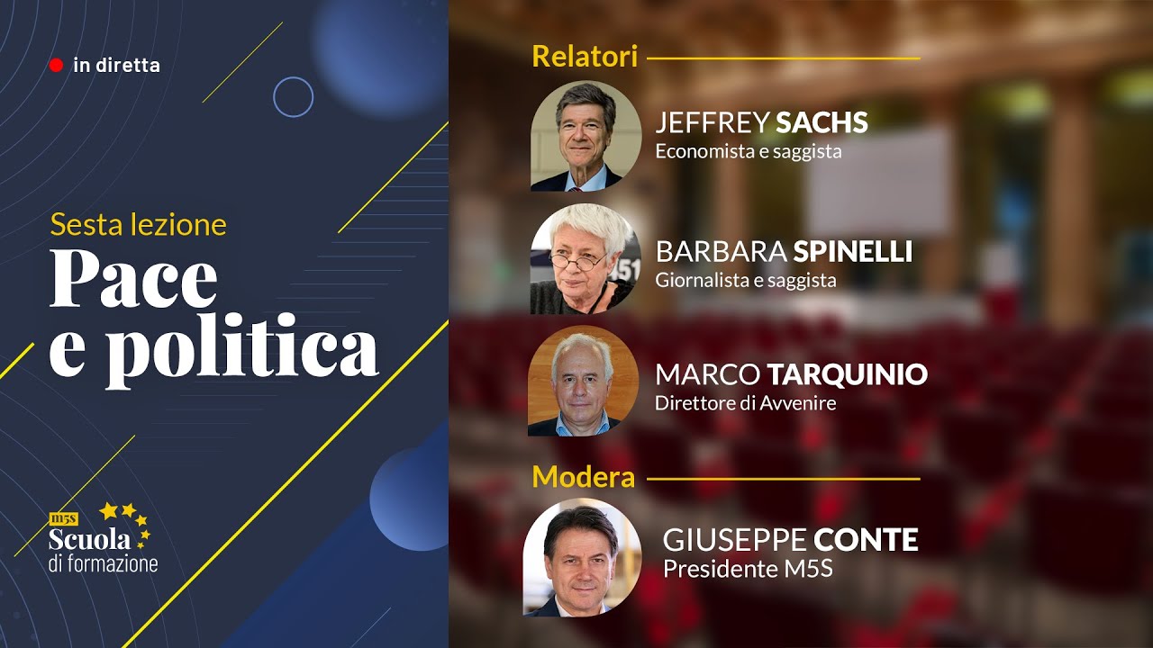 "Pace e Politica" confronto con Jeffrey Sachs, Barbara Spinelli, Marco Tarquinio#10lezionidiPolitica