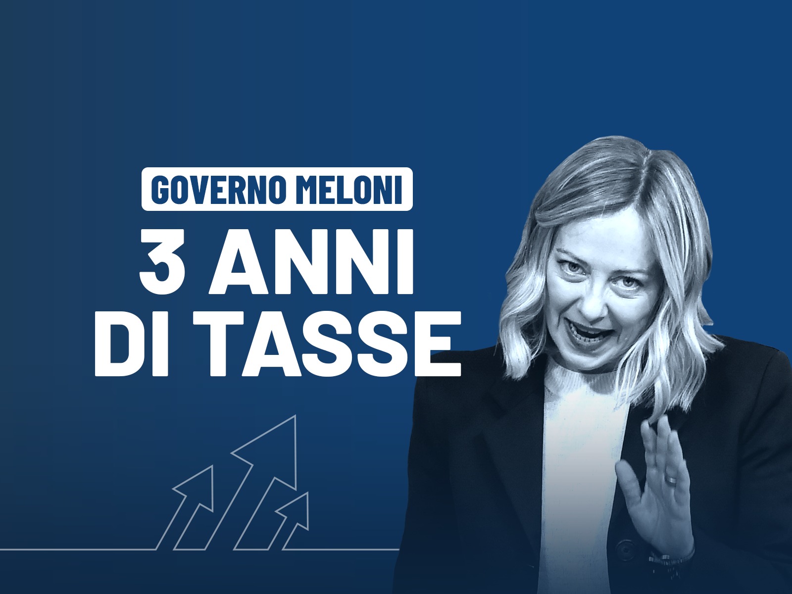 meloni - 3 anni di tasse
