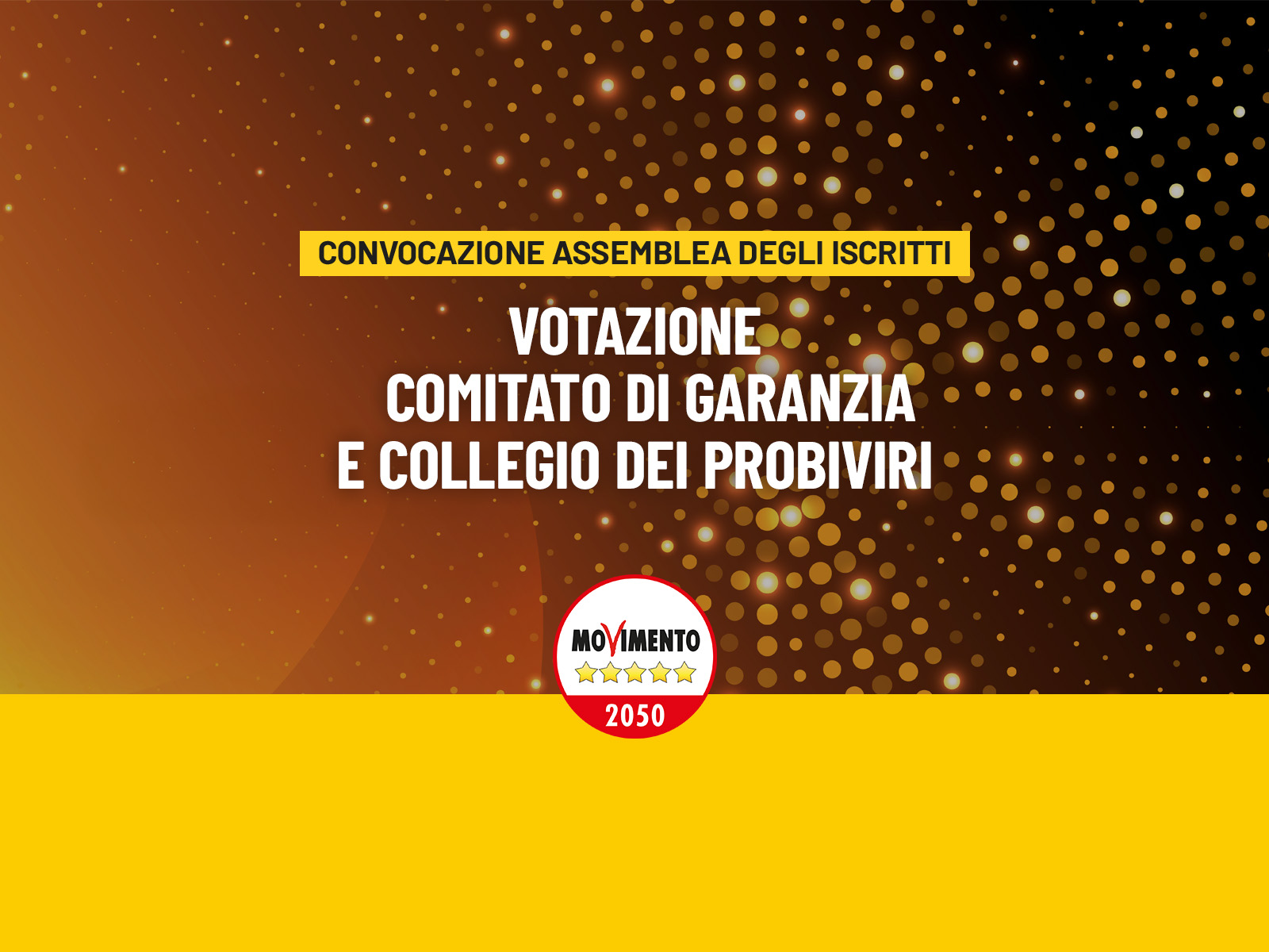Votazione Comitato di Garanzia e Collegio dei Probiviri